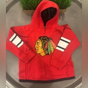 Reebok NHL Blackhawks Red Hoodie Size 5/6